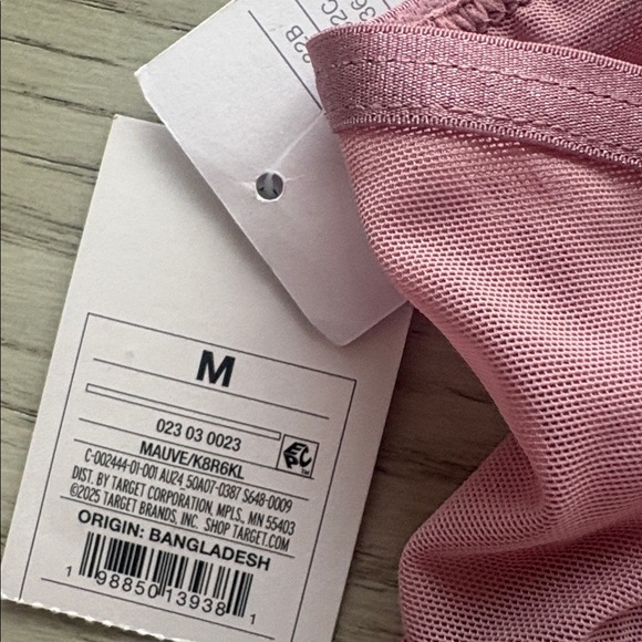 Auden Mesh Unlined Wirefree Bralette Pink Size Medium New NWT - Picture 5 of 5